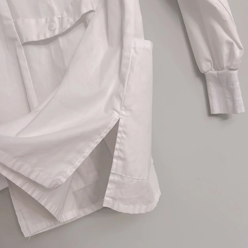 Cherokee White Button-Up Lab Coat. Size S. - Picture 7 of 7